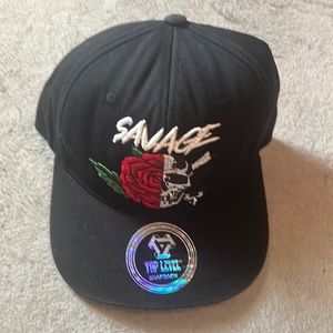 Top Level Savage Rose Skull SnapBack
